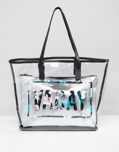 Прозрачная пляжная сумка New Look Vacay - Мульти