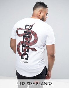 Футболка с вышивкой змеи на спине Defend London PLUS - Белый