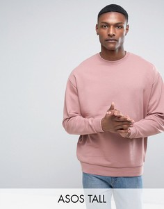 Свободный розовый свитшот ASOS TALL - Розовый