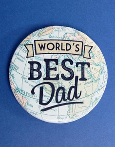Подставка под напитки с надписью Worlds Best Dad Sass &amp; Belle - Мульти