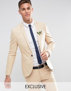 Узкий пиджак песочного цвета Noak Wedding - Светло-серый