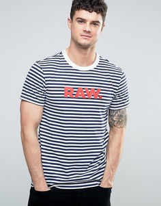 Полосатая футболка с логотипом G-Star Daruvar Raw - Синий