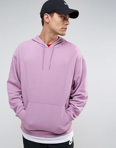 Длинный свободный худи с контрастным краем ASOS - Оранжевый