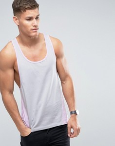 Майка-борцовка с контрастными вставками ASOS - Серый