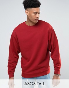 ASOS TALL Oversized Sweatshirt in Red - Зеленый