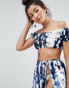Комбинируемый пляжный топ с принтом тай-дай ASOS - Мульти