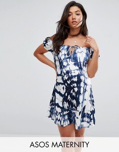 Пляжное платье с принтом тай-дай ASOS Maternity - Мульти