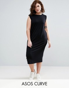 Платье-майка миди без рукавов ASOS CURVE - Черный