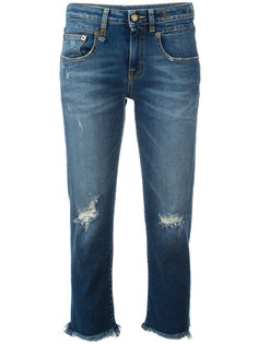 укороченные джинсы с затемненными краями R13