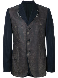 Pinstripe trompe loeil blazer Comme Des Garçons Vintage