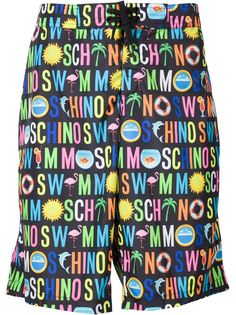 шорты для плавания с принтом логотипа Moschino