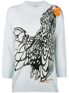 Bird jacquard knit sweater Temperley London