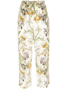 embroidered cropped trousers Alexander McQueen