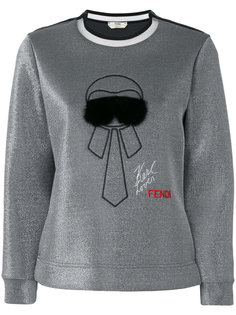 Karlito embroidered sweatshirt Fendi