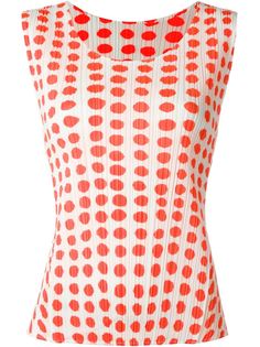 топ в рубчик с принтом в горох Pleats Please By Issey Miyake