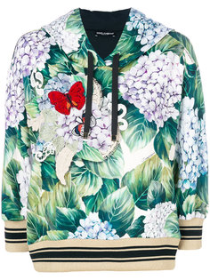 hydrangea printed hoodie Dolce &amp; Gabbana