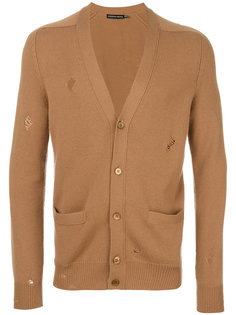 distressed cardigan Alexander McQueen