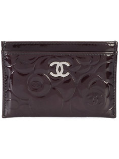Camellia embossed card case holder Chanel Vintage