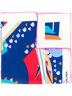 logo print scarf Chanel Vintage