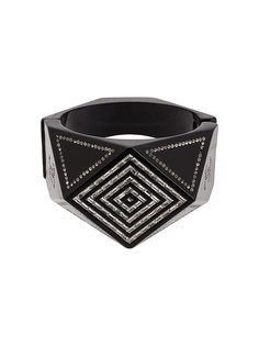 geometric CC crystal hinge cuff bracelet Chanel Vintage
