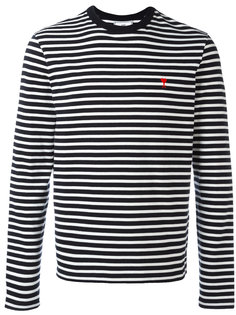 long sleeved T-shirt AMI De Coeur embroidery Ami Alexandre Mattiussi