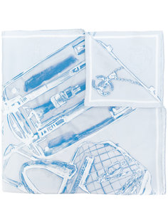 draft print scarf Chanel Vintage