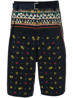 шорты с вышивкой  Sacai