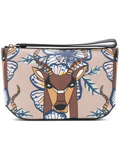 deer print clutch Furla