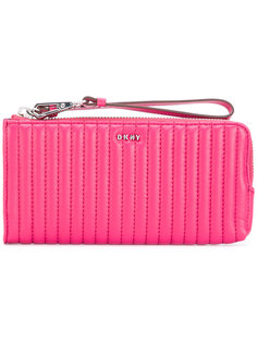quilted pinstripe wallet DKNY