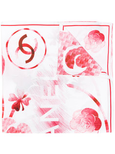 draft print scarf Chanel Vintage