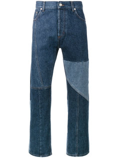 джинсы в стиле пэчворк Alexander McQueen