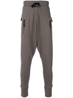 double zip pocket drop-crotch pants Unconditional