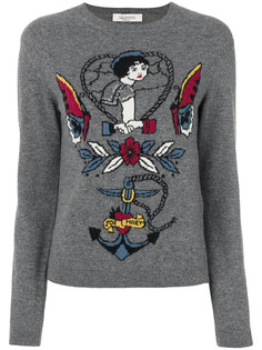 tattoo intarsia jumper Valentino