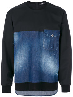 denim panel sweatshirt Dsquared2