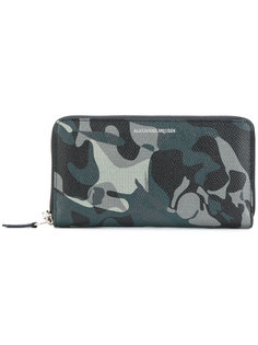 skull camouflage continental wallet  Alexander McQueen