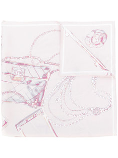 draft print scarf Chanel Vintage