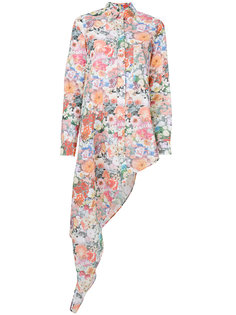 floral print draped shirt  Mm6 Maison Margiela