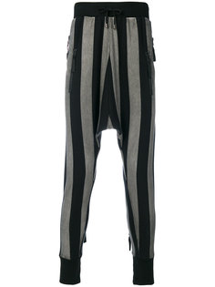 striped drop-crotch trousers Unconditional
