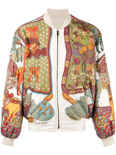 printed bomber jacket Hermès Vintage