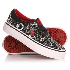 Кеды кроссовки низкие детские DC Trase Sp Black/Red/White Print