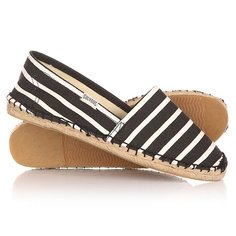 Эспадрильи женские Soludos Original Stripe Print Black/White