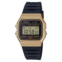 Электронные часы женские Casio Collection f-91wm-9a Gold/Black