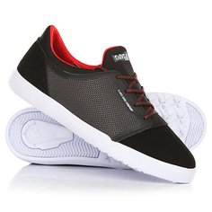 Кеды кроссовки низкие детские DVS Stratos Lt+kids Black/Red/Suede