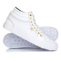 Кеды кроссовки высокие женские DC Evan Hi White/Gold