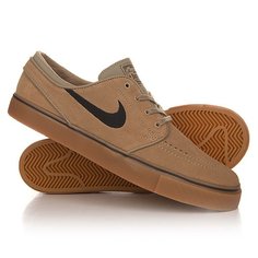 Кеды кроссовки низкие Nike Zoom Stefan Janoski Khaki/Black Gum/Light Brown