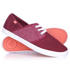 Кеды кроссовки низкие женские Roxy Lindo Burgundy