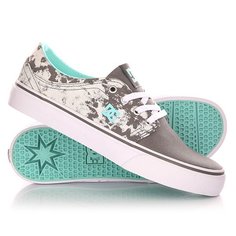Кеды кроссовки низкие женские DC Trase Tx Se J Shoe Grey/Black/White