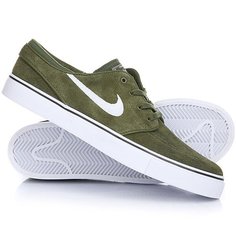 Кеды кроссовки низкие Nike Zoom Stefan Janoski Legion Green White Black