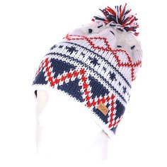 Шапка с помпоном женская Roxy Djuni Beanie Bright White