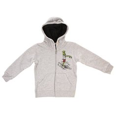 Толстовка классическая детская Quiksilver Hood zip dead lob Light Grey Heather